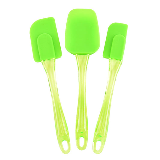 Spoon-Shaped Silicone Spatulas, Set of 3 Sizes, Heat-Resistant Flexible Scrapers for Baking and Serving