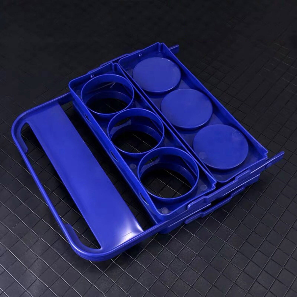 Foldable Six-Cup Drink Carrier with Handle, Reusable Plastic Beverage Tote for Parties, Bars and Deliveries - Image 4