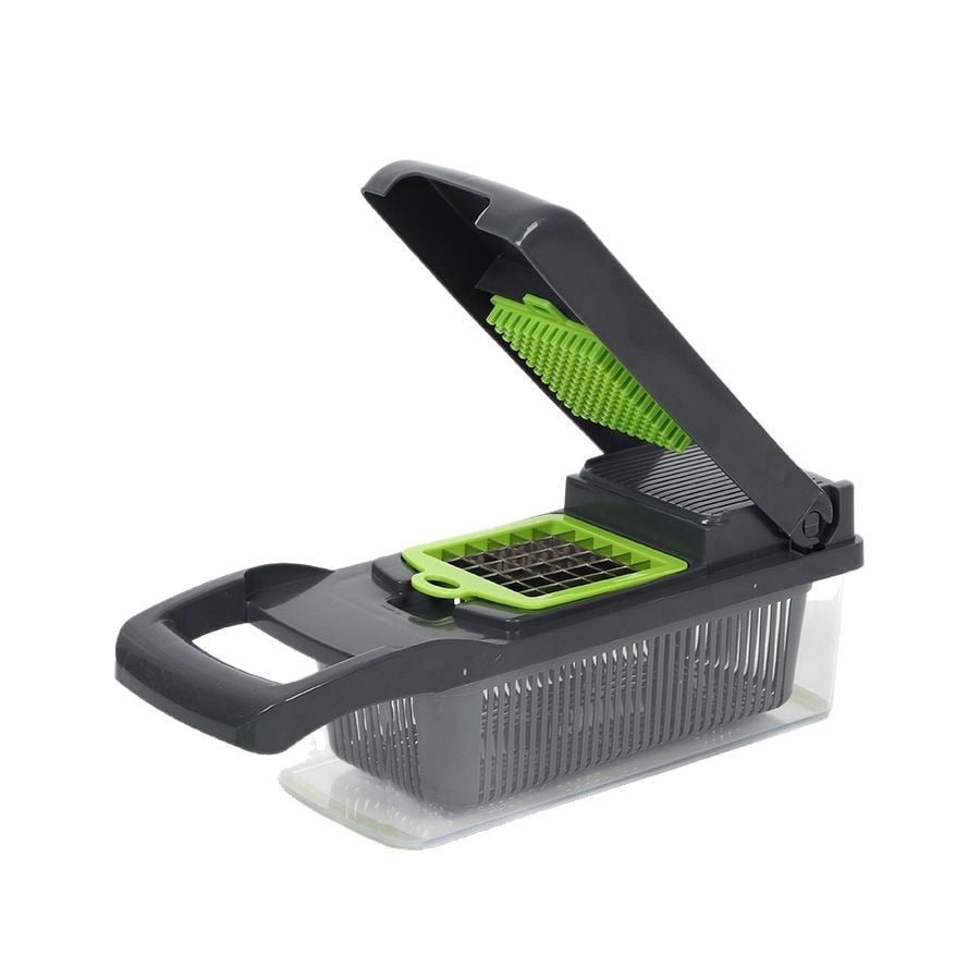 Multifunction Vegetable Chopper with Mandoline Blades, 16-Piece Dicer Set with Container, Grater and Peeler
