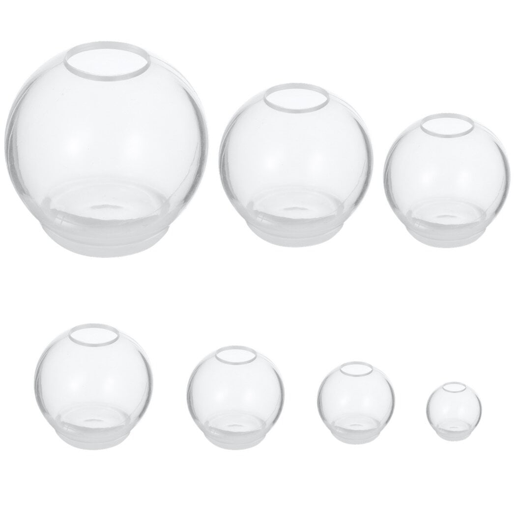 Clear Silicone Sphere Molds, 7-Piece Set, Seamless Ball Shapes for Resin, Soap and Candle Making