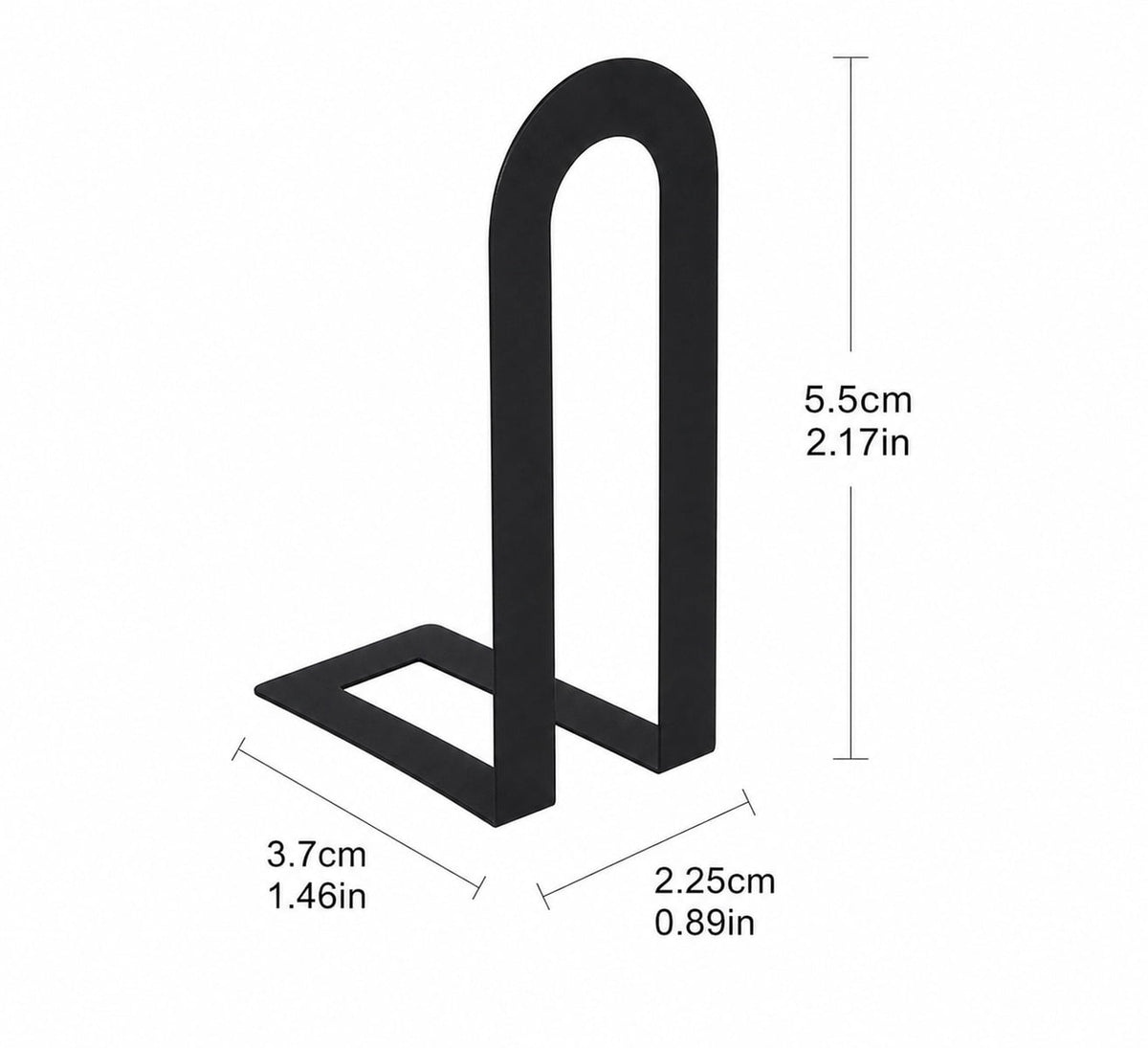 Metal Bookends, Set of 6 Heavy-Duty Iron Book Holders with Rounded Tops for Shelves, Desks and Cabinets - Image 3