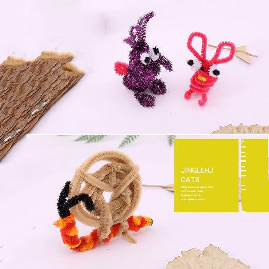 Army Green Pipe Cleaners, 100 Chenille Stems, 30cm Bendable Craft Wires for Bows, Garlands and Kids' Projects - Image 2