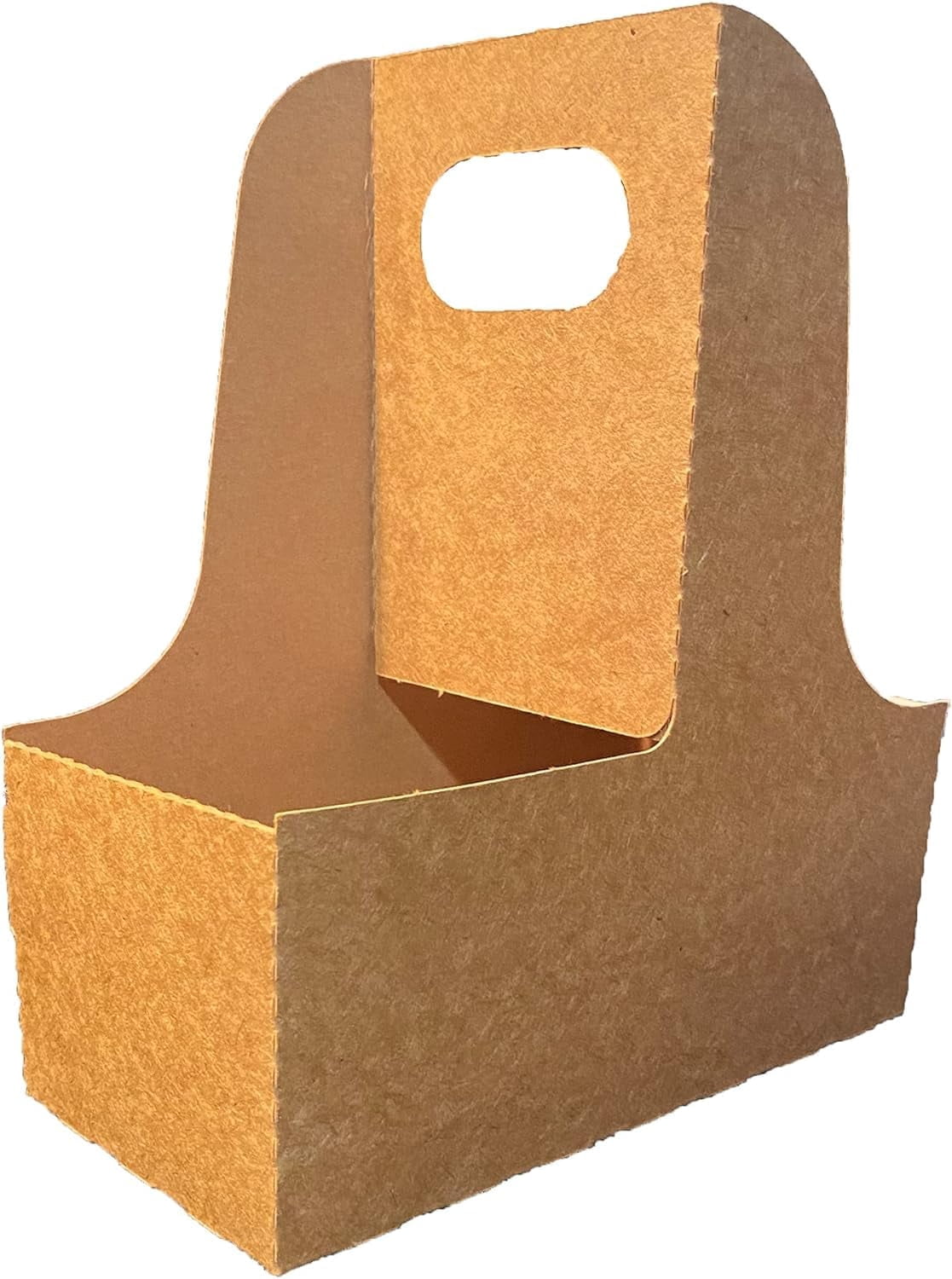 Kraft Paperboard Two-Cup Drink Carriers, 10 Pack, Fold-Flat Holders for 8 to 20 oz Hot or Cold Cups - Image 2