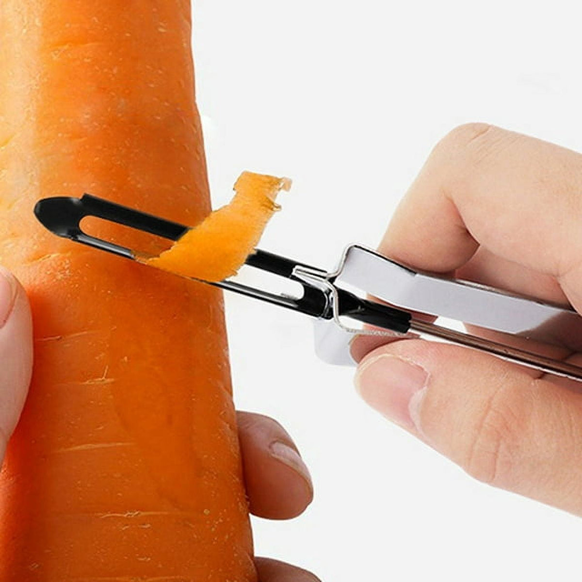 Stainless Steel Swivel Peeler for Vegetables and Fruit, with Blemish Remover for Left or Right Hand - Image 5