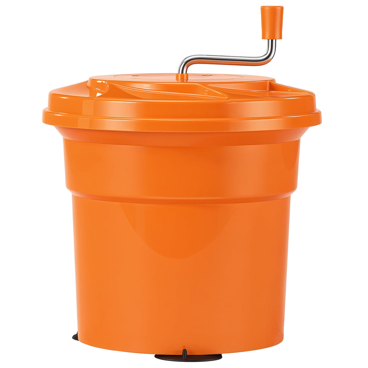 Commercial Salad Spinner, 6.6 Gallon Manual Lettuce Dryer with 4.92 Foot Drain Hose and Non-Slip Feet