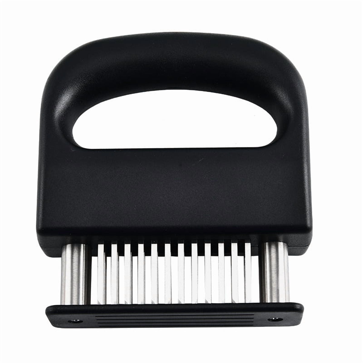 Handheld Needle Meat Tenderizer with 48 Stainless Steel Blades and Wide Black Grip for Steak and Chicken