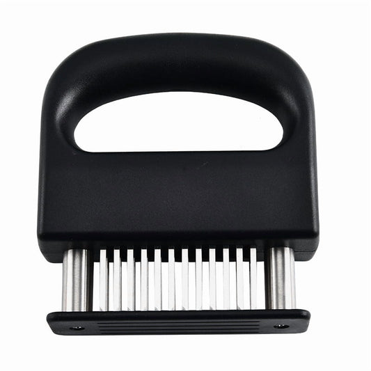 Handheld Needle Meat Tenderizer with 48 Stainless Steel Blades and Wide Black Grip for Steak and Chicken