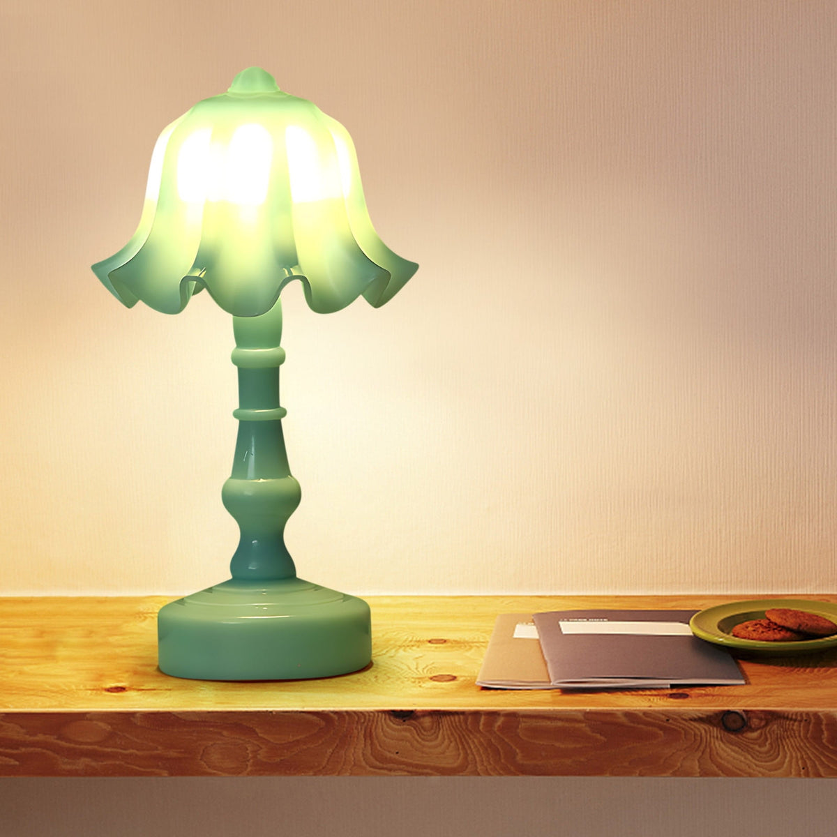 Mini Flower LED Table Lamp, 14 x 5 cm Battery-Powered Night Light with Soft Warm Glow - Image 3