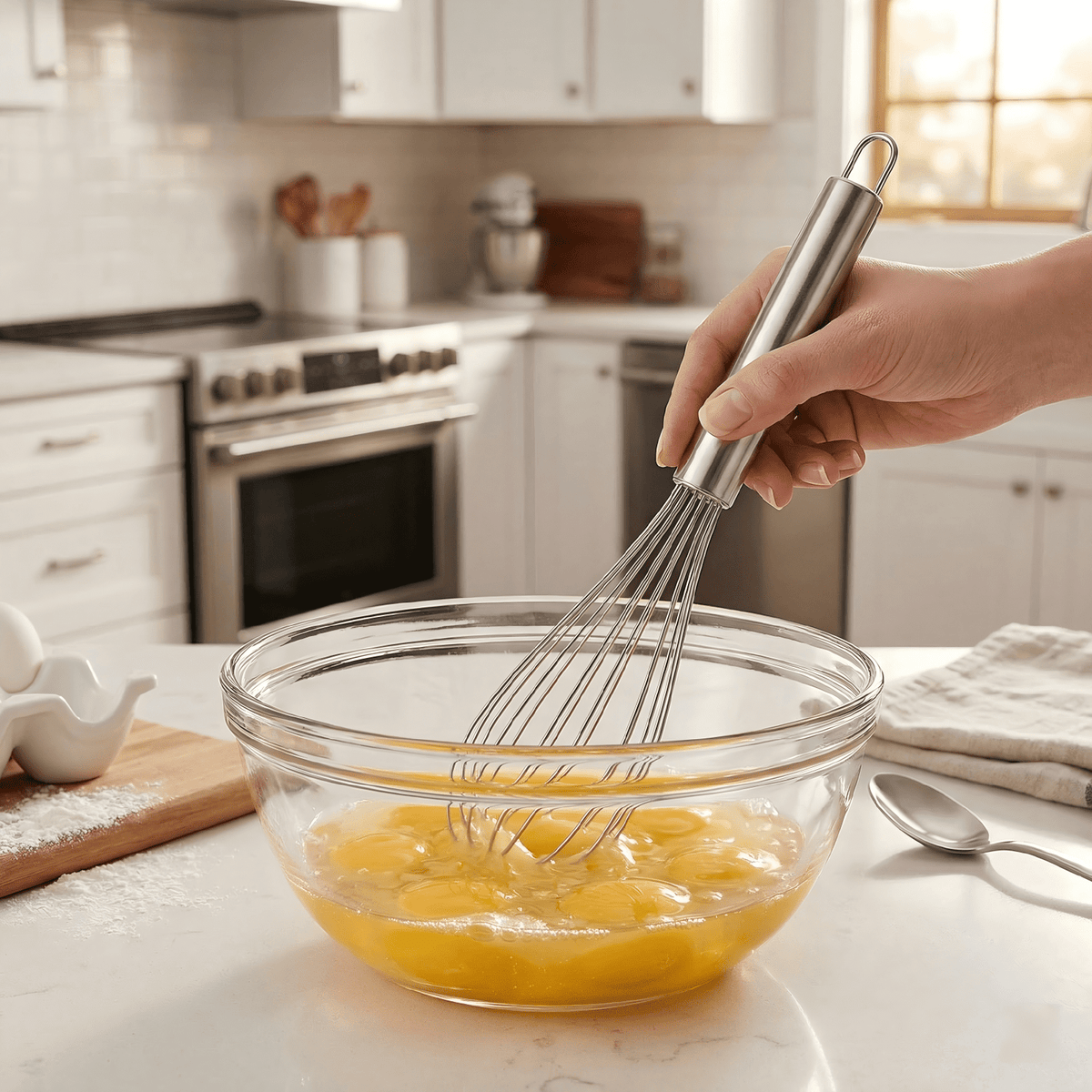 Balloon Wire Whisk Set, 3 Stainless Steel Whisks in 8, 10 and 12 Inch for Whipping, Mixing and Sauces - Image 5