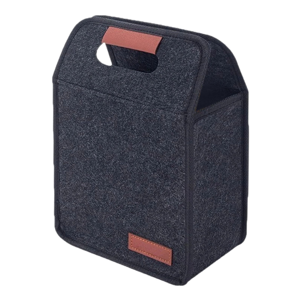 Insulated Two-Bottle Beverage Bag, Fold-Flat Drink Carrier with Foam Divider, Handle and Clear Side Pocket